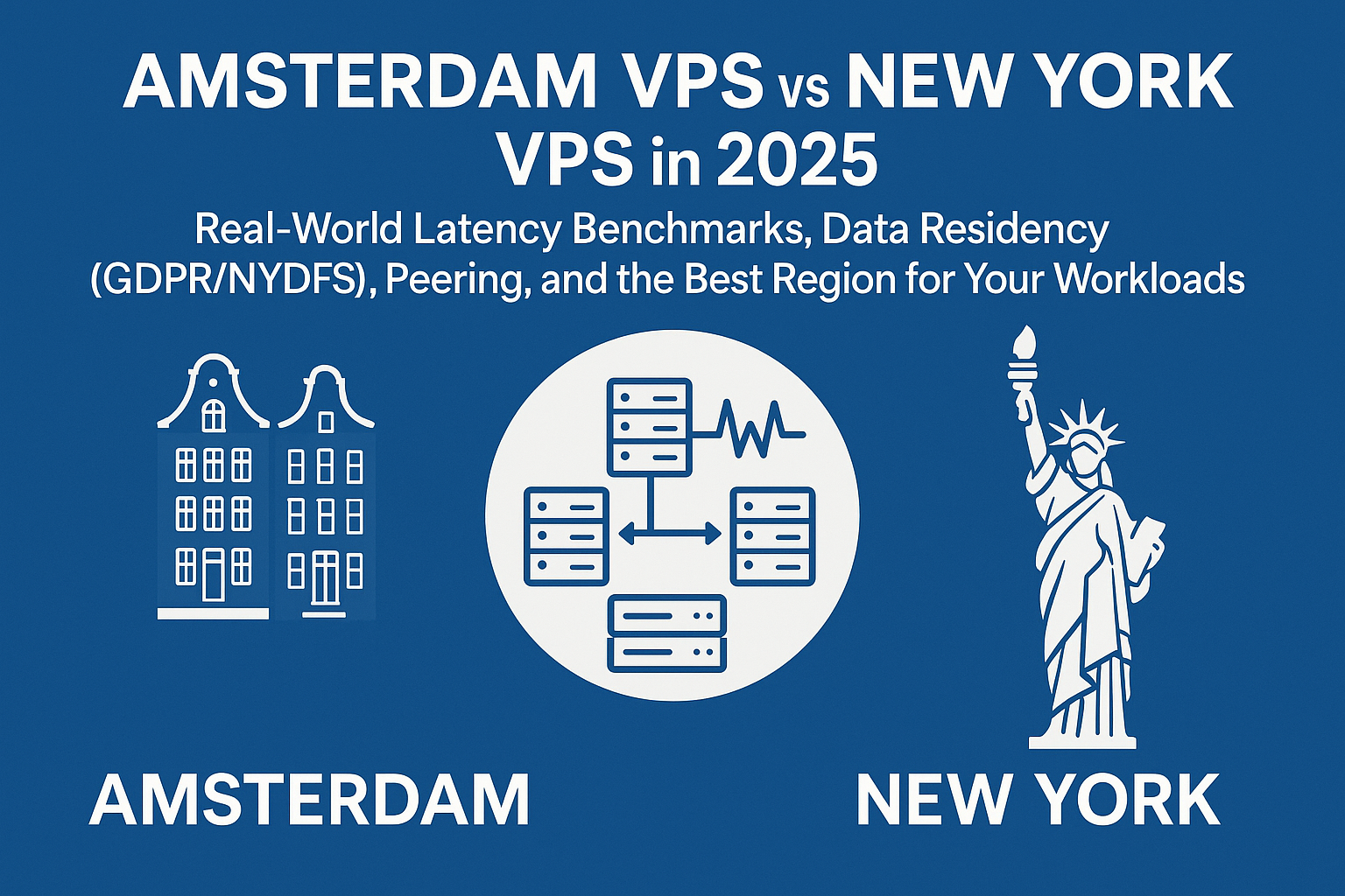 Amsterdam VPS vs New York VPS in 2025: Real‑World Latency Benchmarks, Data Residency (GDPR/NYDFS), Peering, and the Best Region for Your Workloads
