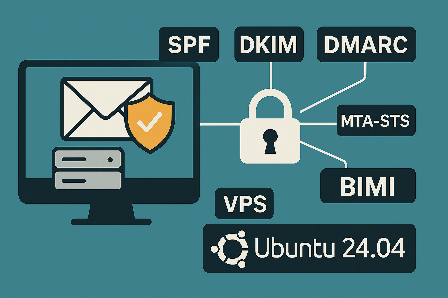 Complete Guide to Email Deliverability on Ubuntu 24.04: SPF, DKIM, DMARC, MTA‑STS, and BIMI Configuration for VPS Mail Servers