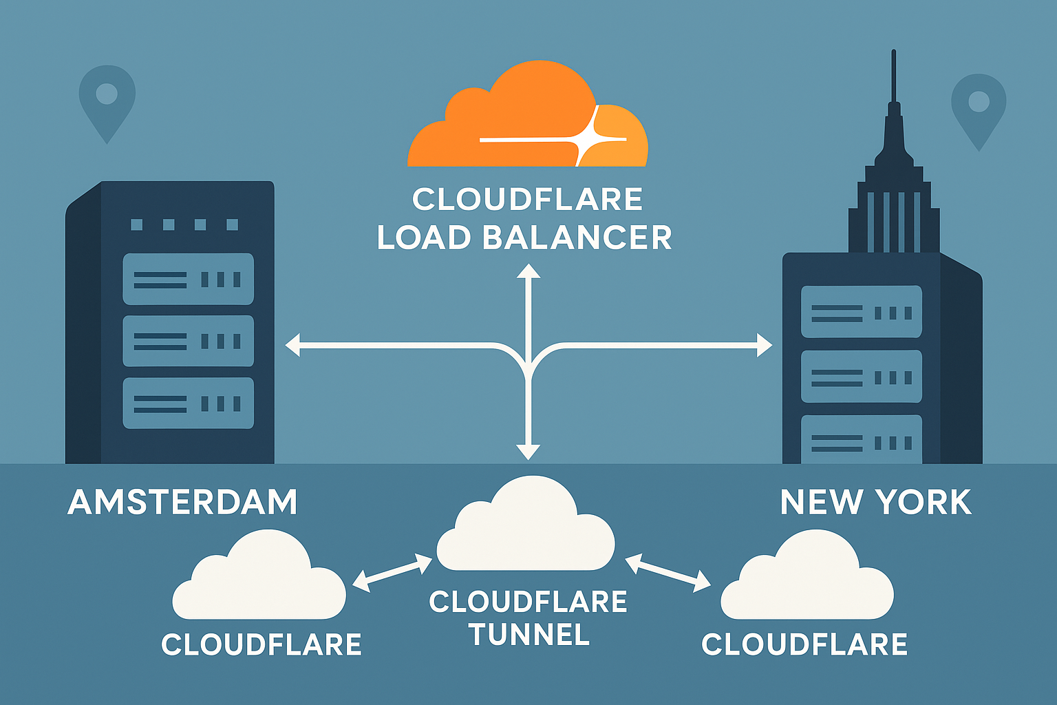 Deploy High-Availability Cloudflare Tunnel with Multi-Region Failover: Amsterdam and New York VPS Setup Guide (2025)